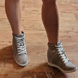 High Top Wedge Sneakers